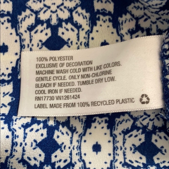 Xhilaration blue/white Boho top. Medium - Picture 8 of 8